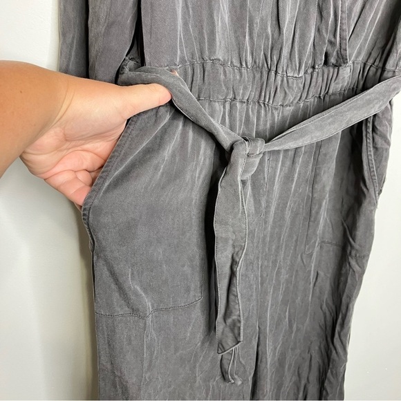 Loft outlet lounge jumpsuit 3/4 length sleeves gray size medium - Picture 5 of 9
